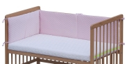 Mantinel do postýlky PROŠÍVANÝ 180x30cm - růžový