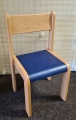 židle DEN/31 buk, sedák modrý