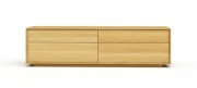 komoda LINE S44-200-2Z/2Z na soklu celodřevěná