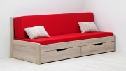 postel TANDEM KLASIK - laťový rošt - imitace dřeva