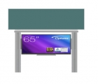 sestava pro LCD 65" na pylonech 290 s přední tabulí ŠKOL K 240x100
