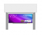 sestava pro LCD 75" na pylonech 290 s přední tabulí MAN K 240x100