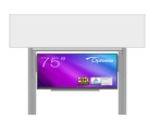 sestava pro LCD 75" na pylonech 290 s přední tabulí MAN K 300x100