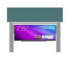sestava pro LCD 75" na pylonech 290 s přední tabulí ŠKOL K 240x100