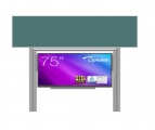 sestava pro LCD 75" na pylonech 290 s přední tabulí ŠKOL K 300x100