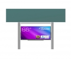 sestava pro LCD 86" na pylonech 320 s přední tabulí ŠKOL K 400x120