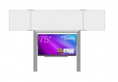 sestava pro LCD 75" na pylonech 290 s přední tabulí TRIPTYCH K 240x100 BBBBB