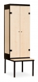 skříň šatní TRI 2D s lavičkou lamino/kov