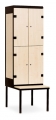 skříň šatní TRI 4B s lavičkou lamino/kov