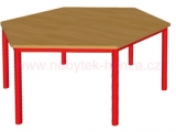 stůl HONZÍK K šestiúhelník průměr 120cm - 6 nohou VÝPRODEJ